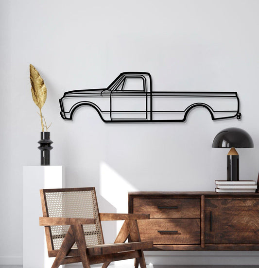 1970 3500 V8 Metal Car Wall Art