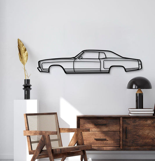 1972 Monte Carlo Metal Car Wall Art