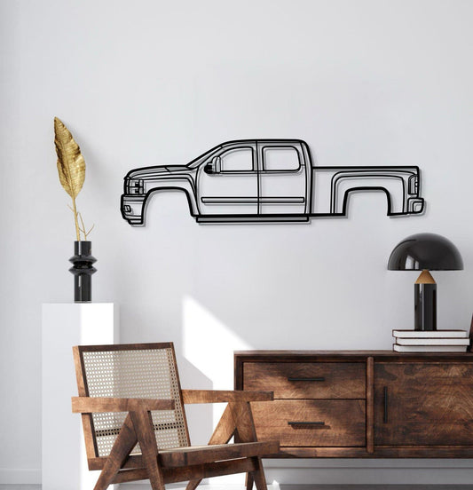 2008 Silverado 2500 HD Metal Car Wall Art