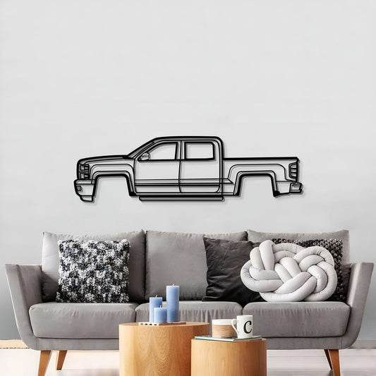 2015 Silverado 1500 Metal Car Wall Art
