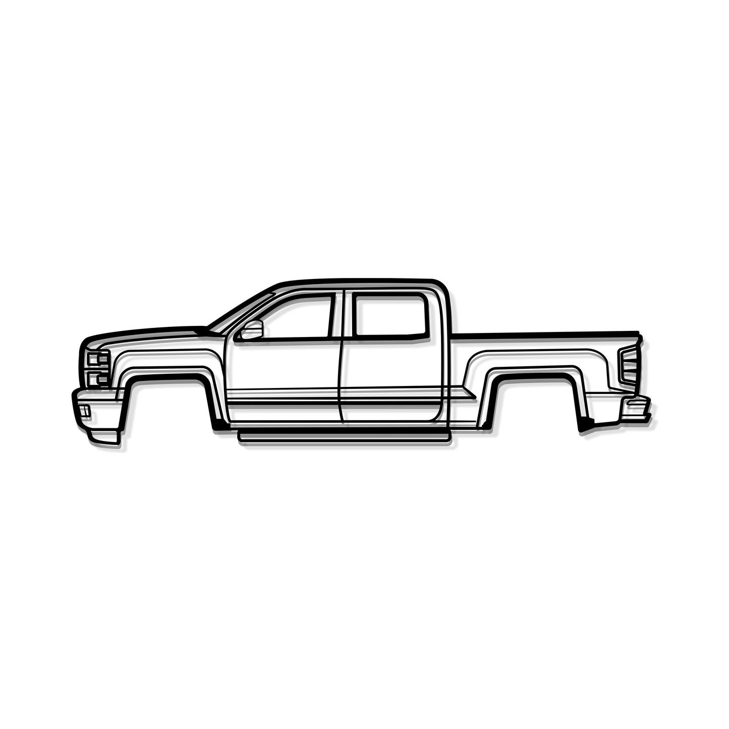 2015 Silverado 1500 Metal Car Wall Art
