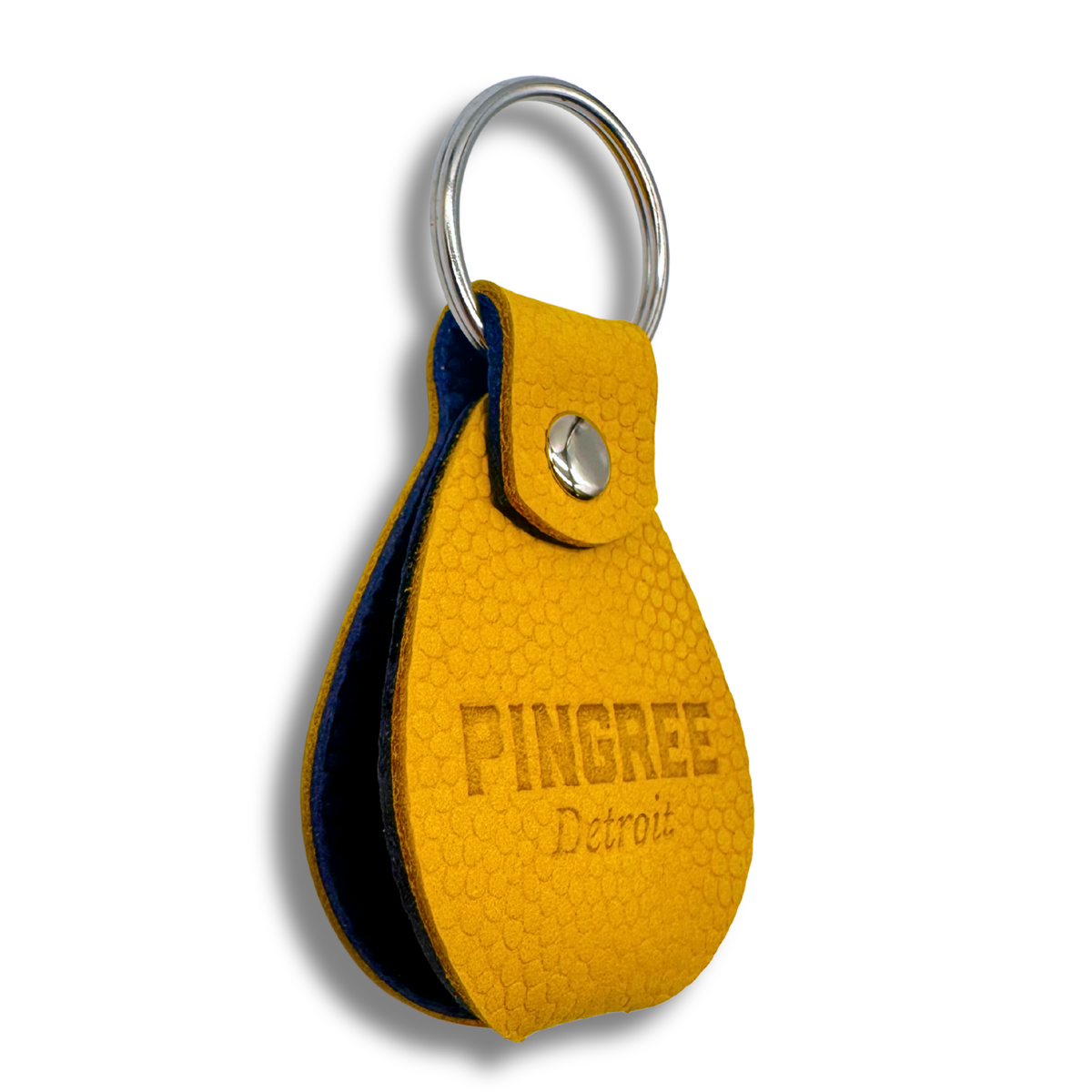 The Kercheval Car-Seat Key Chain in Maize and Blue