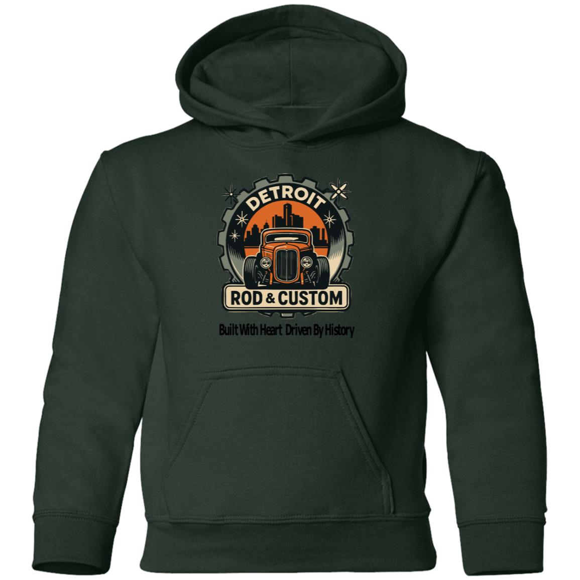 Atomic Coupe Youth Hoodie in Forest Green