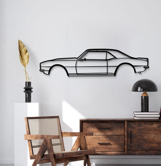 1968 Camaro Metal Car Wall Art