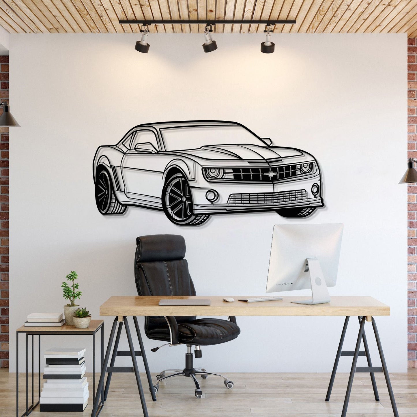Camaro SS Perspective Metal Car Wall Art
