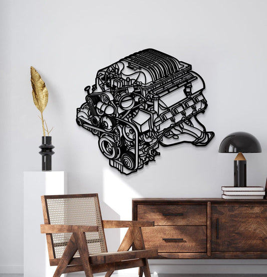2018 Challenger HEMI Metal Engine Block Wall Art