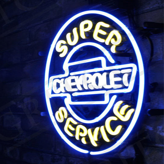 Super Service Chevrolet Neon Sign | Detroit Rod and Custom