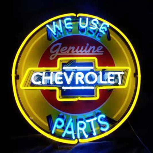 We Use Genuine Chevrolet Parts Neon Sign | Detroit Rod and Custom
