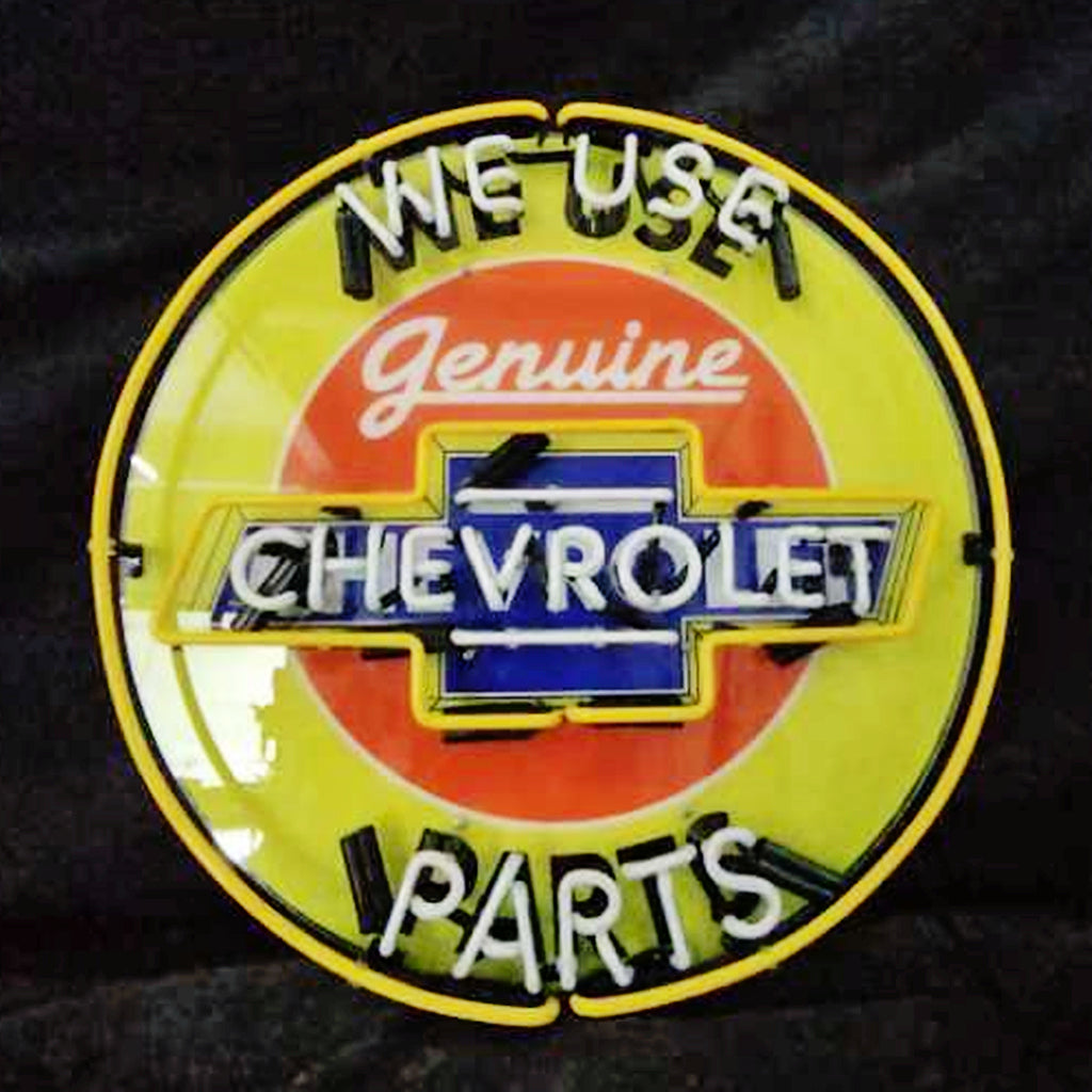 We Use Genuine Chevrolet Parts Neon Sign | Detroit Rod and Custom