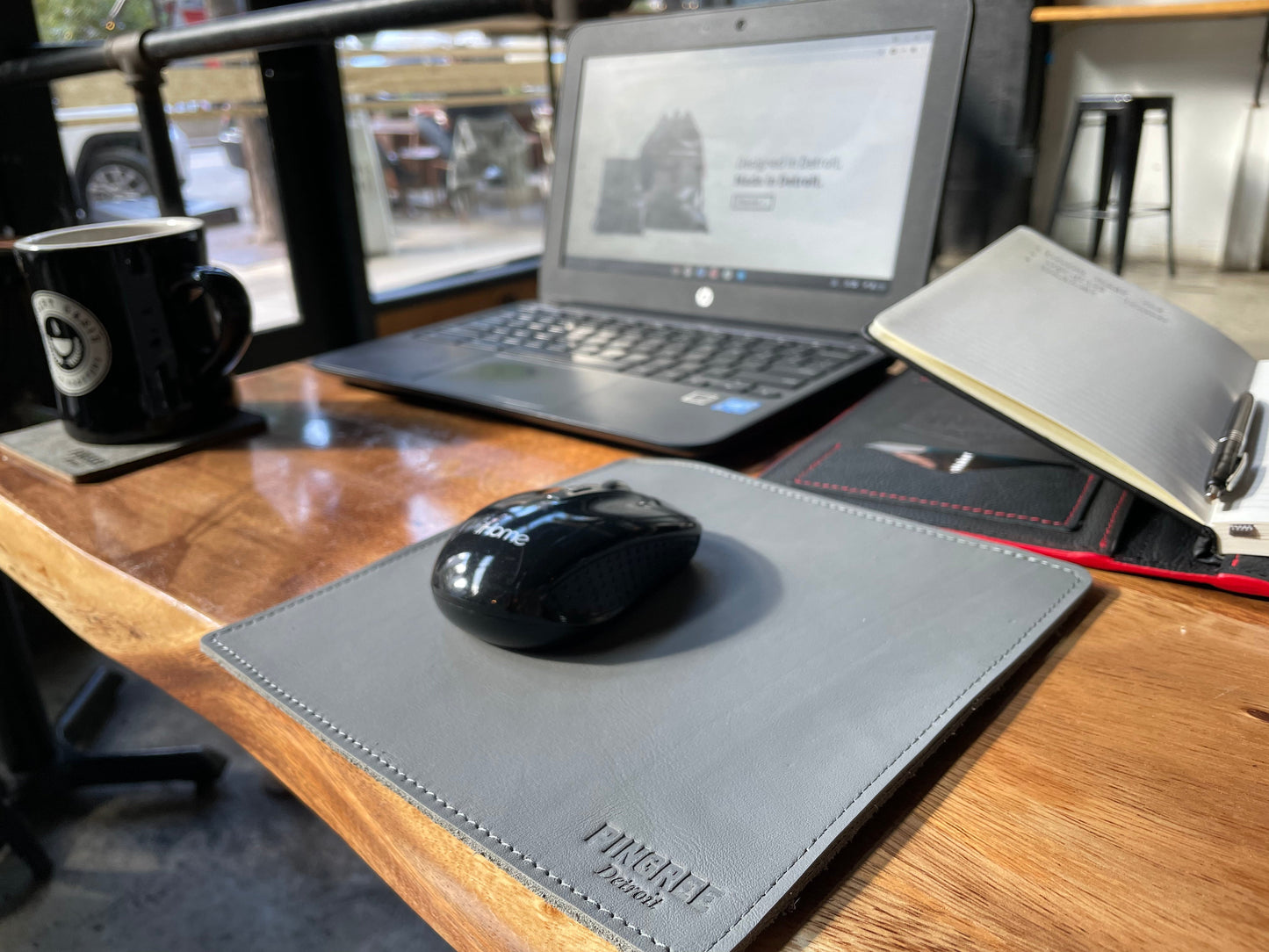 Motor City Leather Pad (Mouse Pad and Tray Insert) | Detroit Rod and Custom