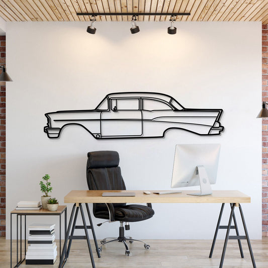 1957 Bel Air Metal Car Wall Art