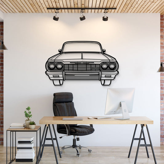 1964 Impala SS Front View Metal Car Wall Art