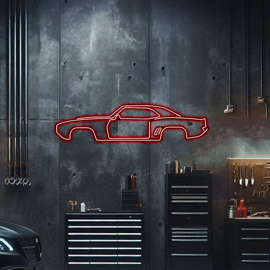 1969 Camaro Metal Neon Car Wall Art