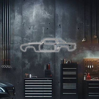 1969 Camaro Metal Neon Car Wall Art