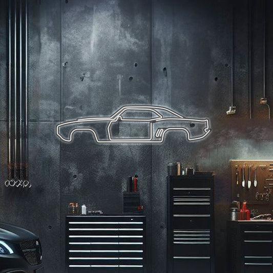 1969 Camaro Metal Neon Car Wall Art
