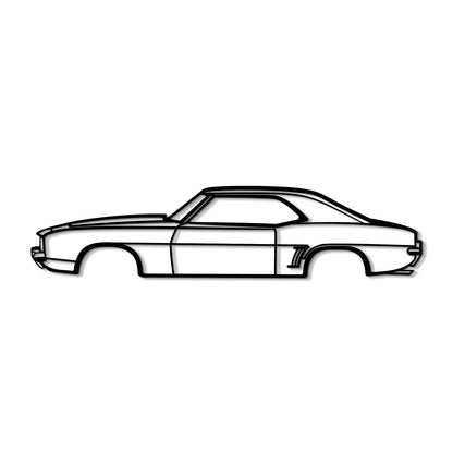 1969 Camaro SS Metal Car Wall Art