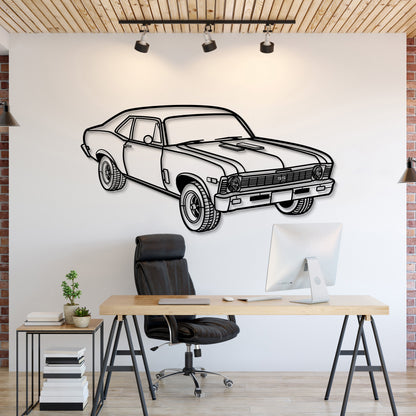 1969 Nova Yenko Perspective Metal Car Wall Art