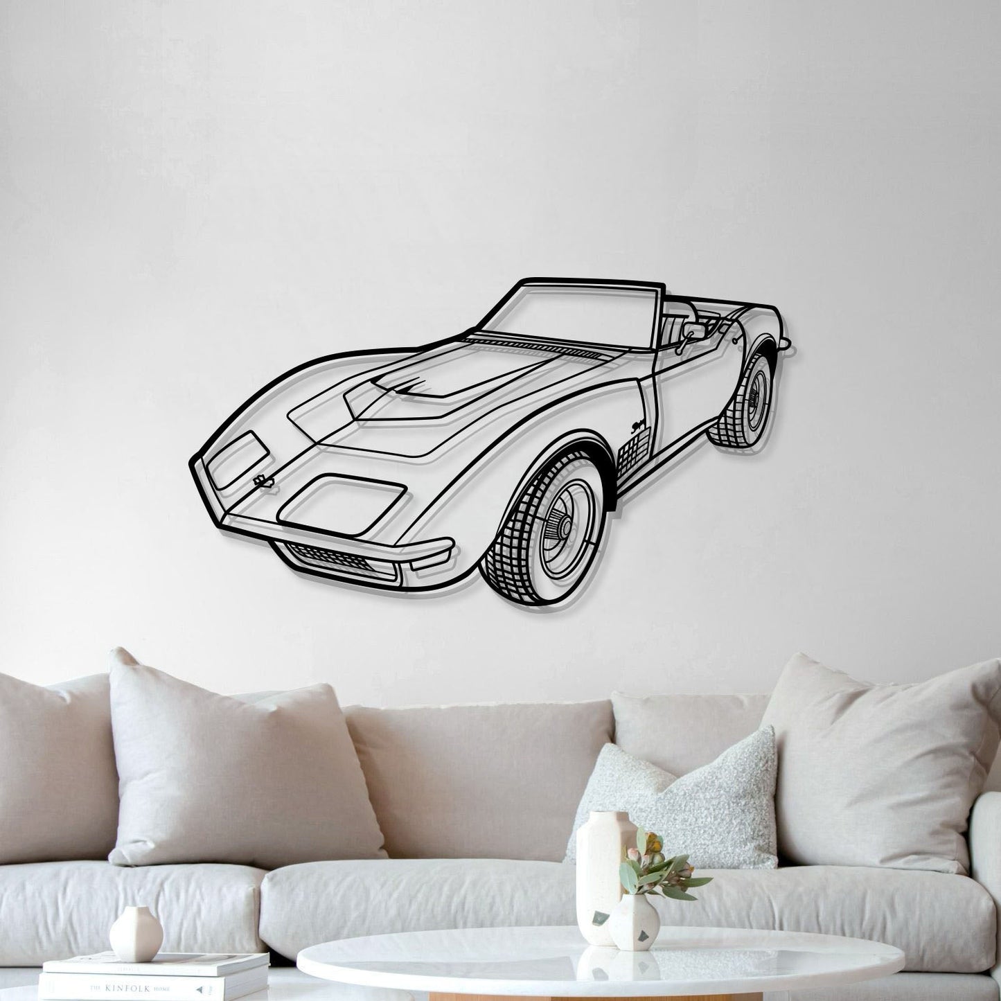 1970 Corvette LT1 Perspective Metal Car Wall Art