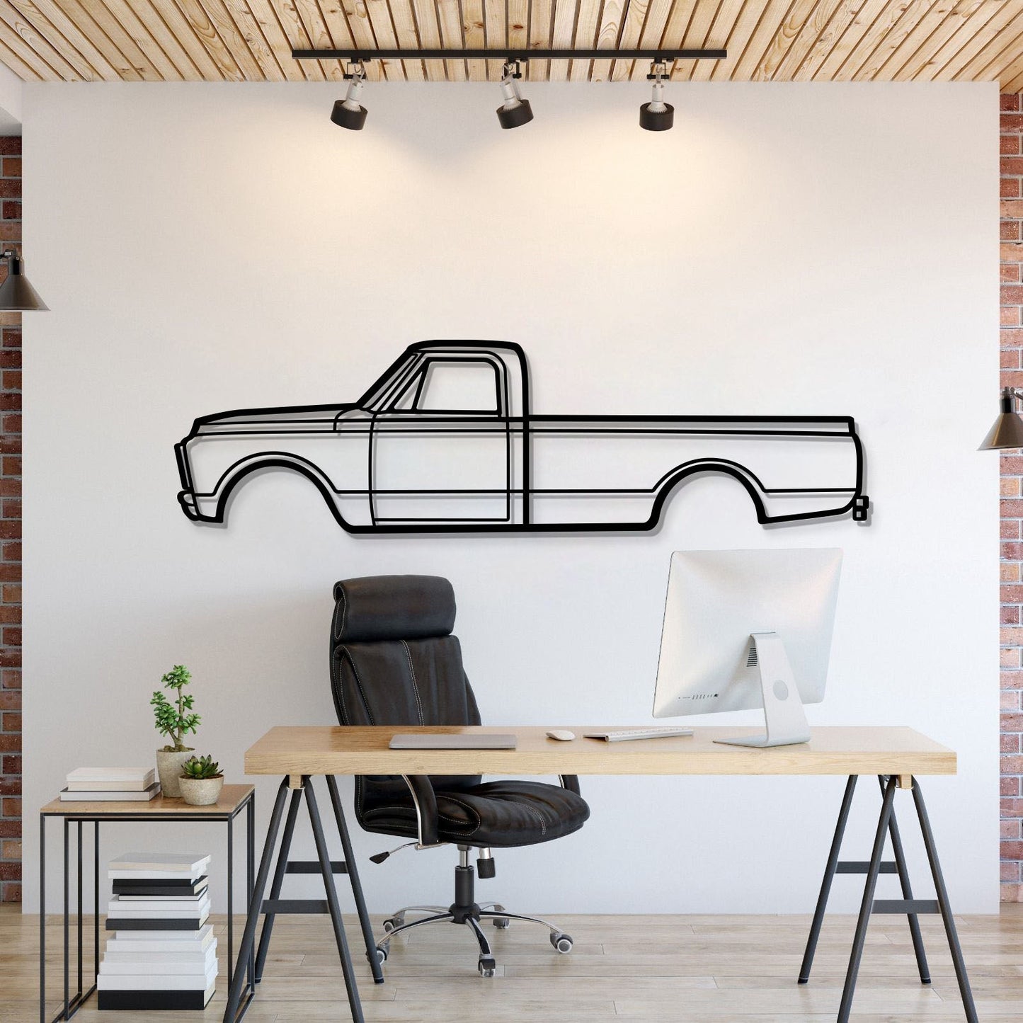 1970 3500 V8 Metal Car Wall Art