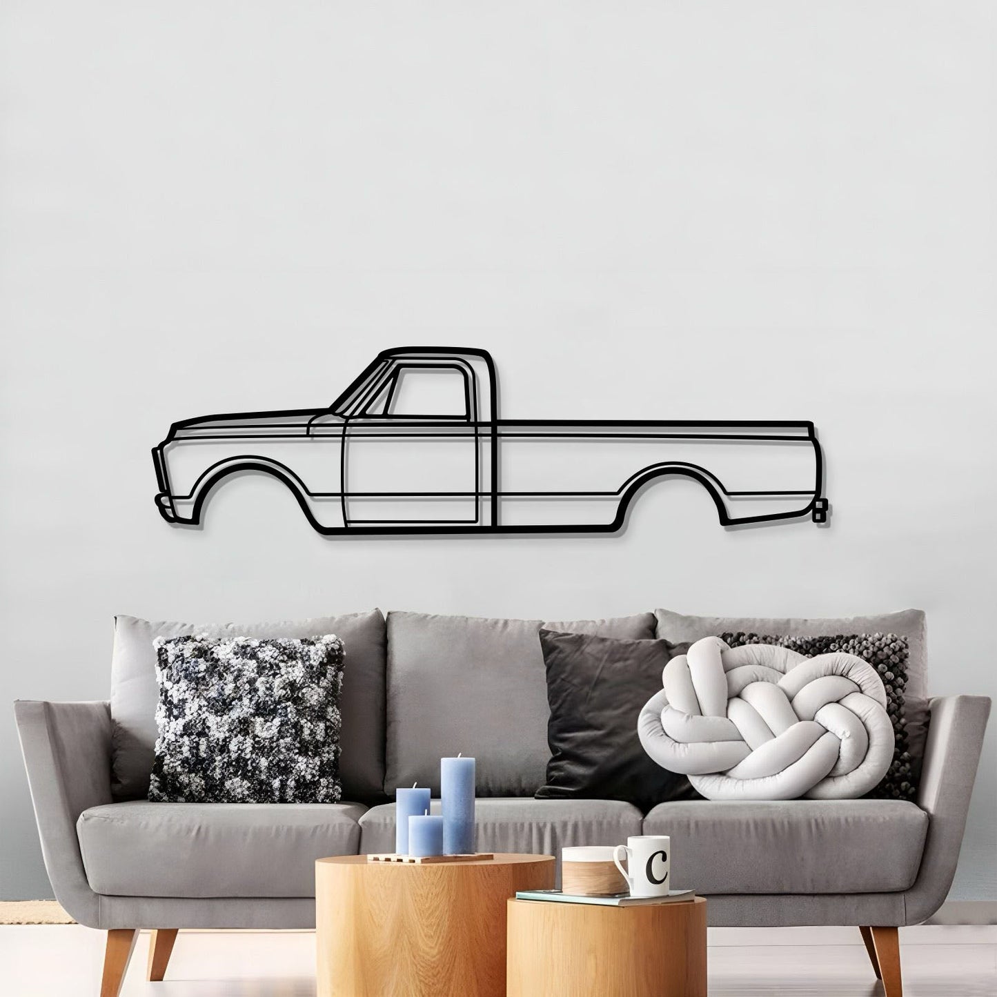 1970 3500 V8 Metal Car Wall Art