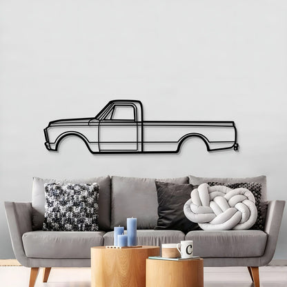 1970 3500 V8 Metal Car Wall Art