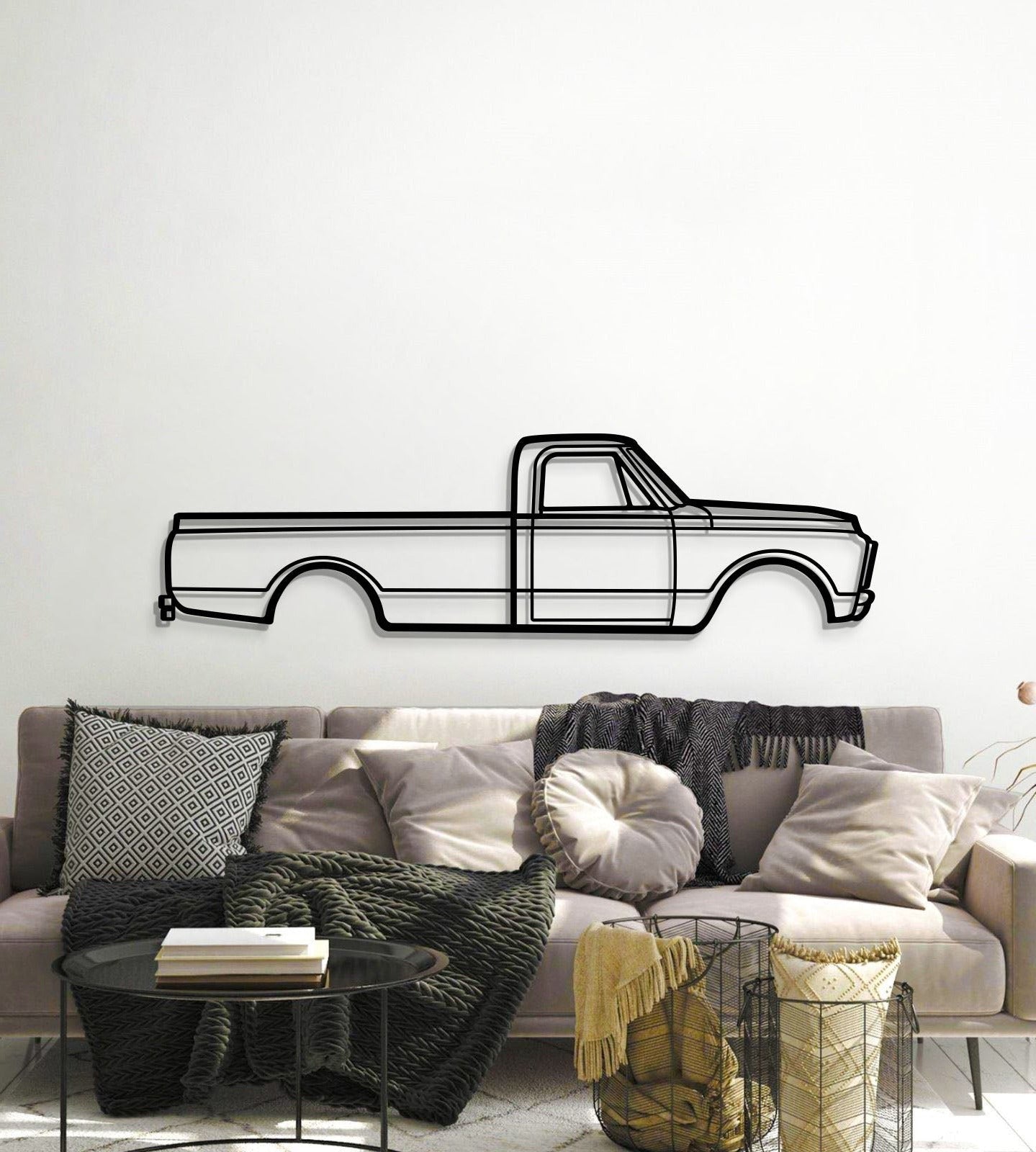 1970 3500 V8 Metal Car Wall Art