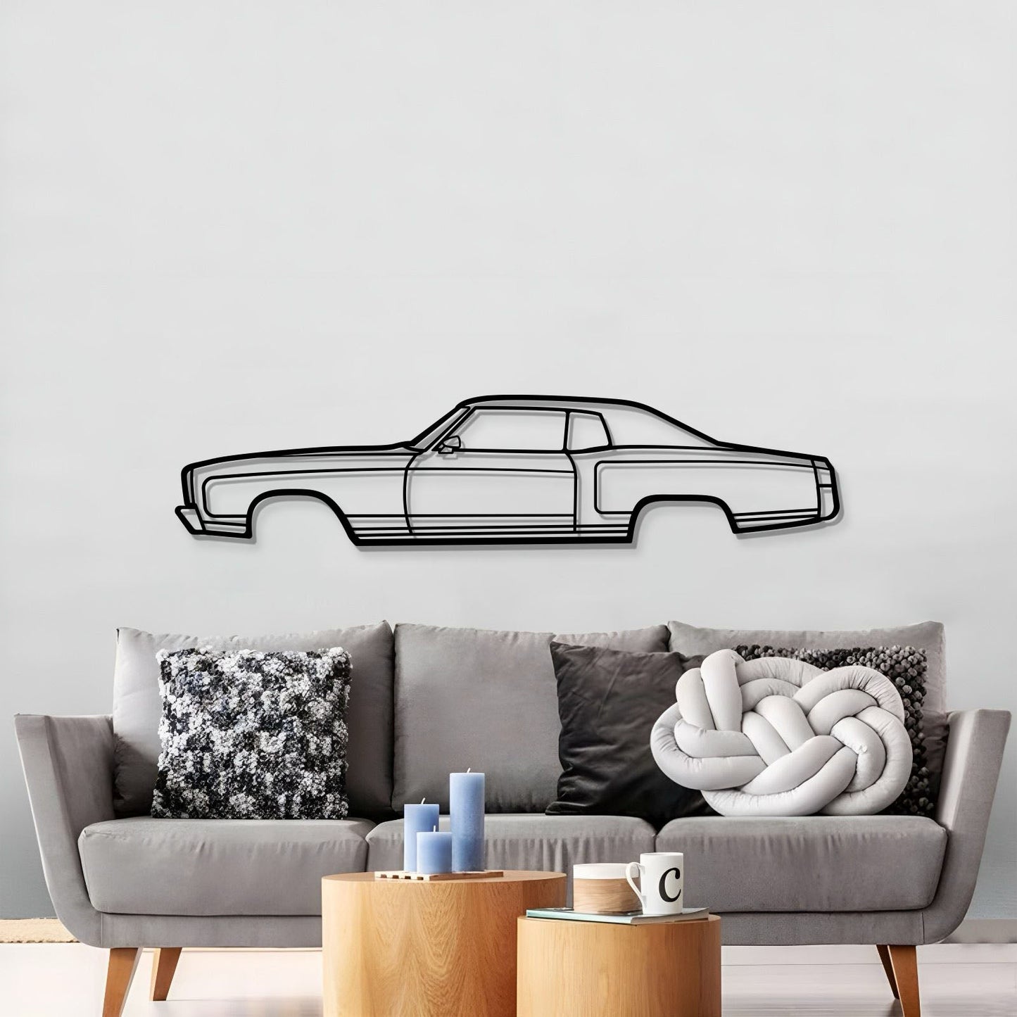 1972 Monte Carlo Metal Car Wall Art