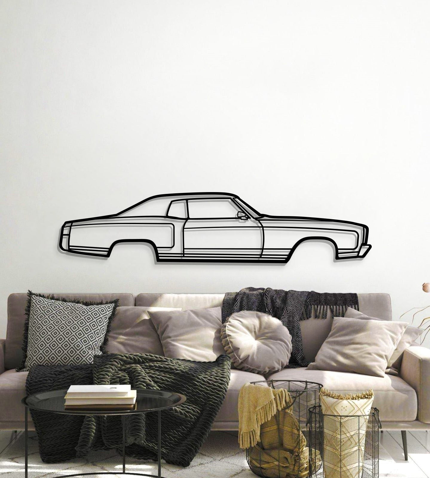 1972 Monte Carlo Metal Car Wall Art
