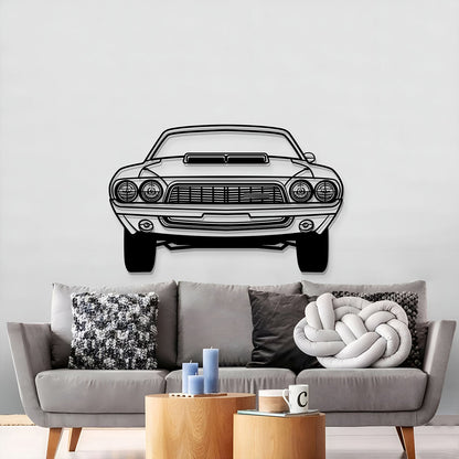 1972 Challenger Front View Metal Car Wall Art
