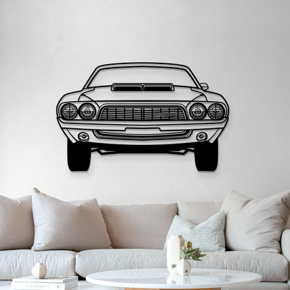 1972 Challenger Front View Metal Car Wall Art