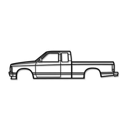 1991 S10 Metal Car Wall Art