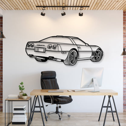 1994 Corvette ZR-1 Perspective Metal Car Wall Art