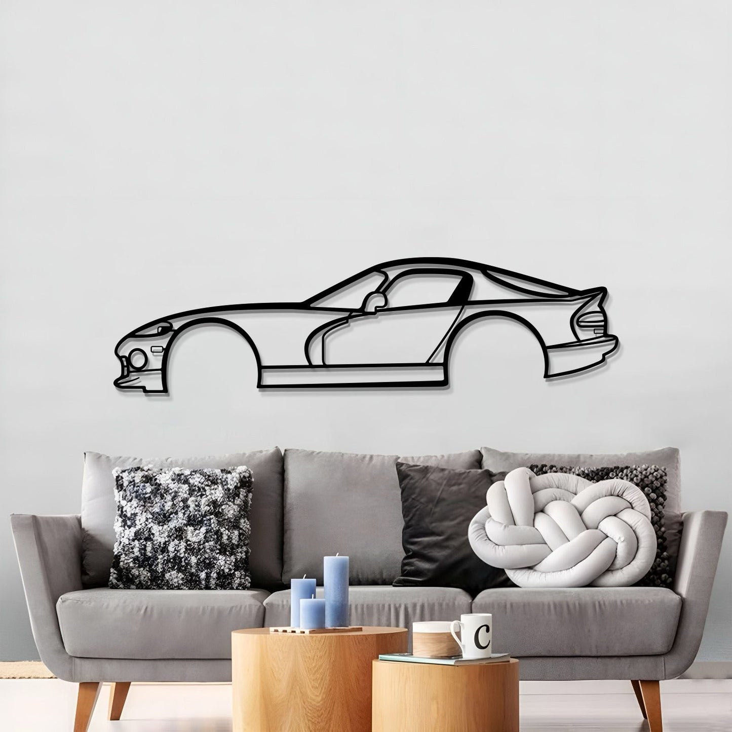 1997 Viper GTS Metal Car Wall Art