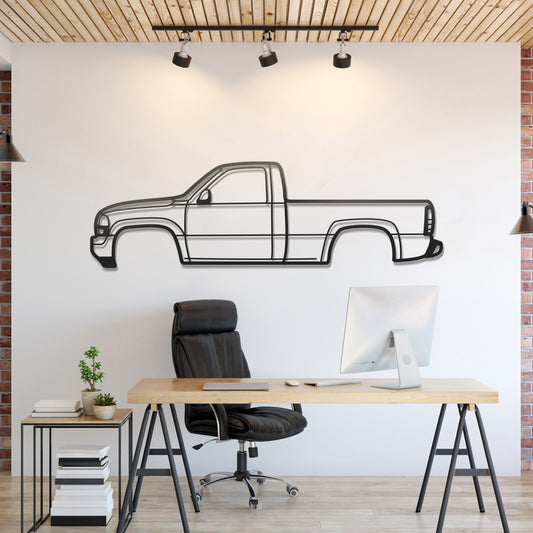 1999 Sierra 1500 2nd Gen Metal Car Wall Art