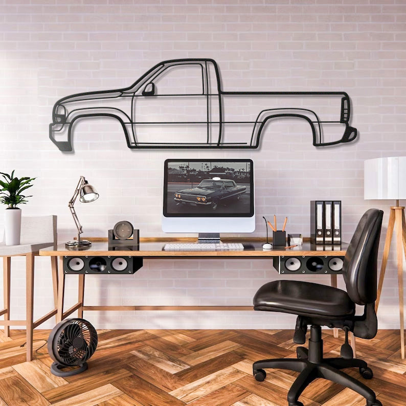 1999 Sierra 1500 2nd Gen Metal Car Wall Art
