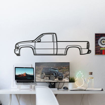 1999 Sierra 1500 2nd Gen Metal Car Wall Art