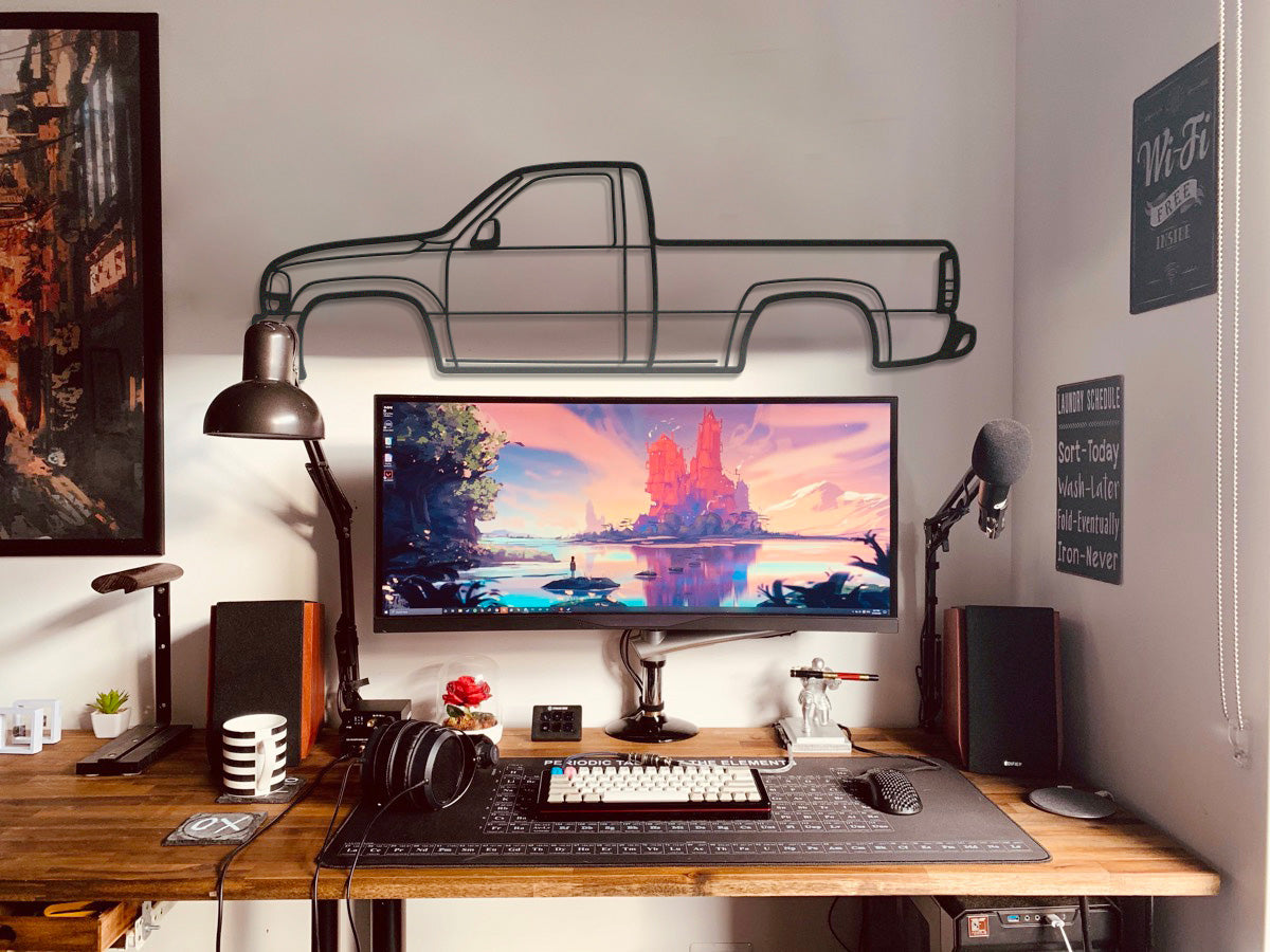 1999 Sierra 1500 2nd Gen Metal Car Wall Art