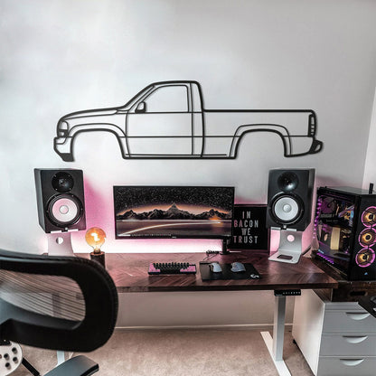 1999 Sierra 1500 2nd Gen Metal Car Wall Art