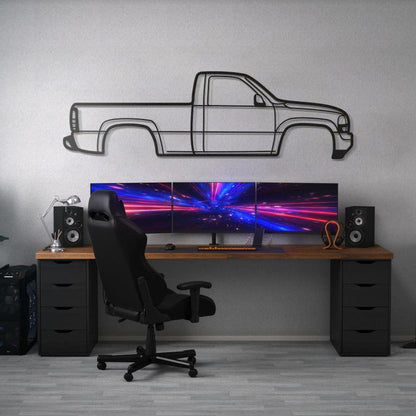 1999 Sierra 1500 2nd Gen Metal Car Wall Art