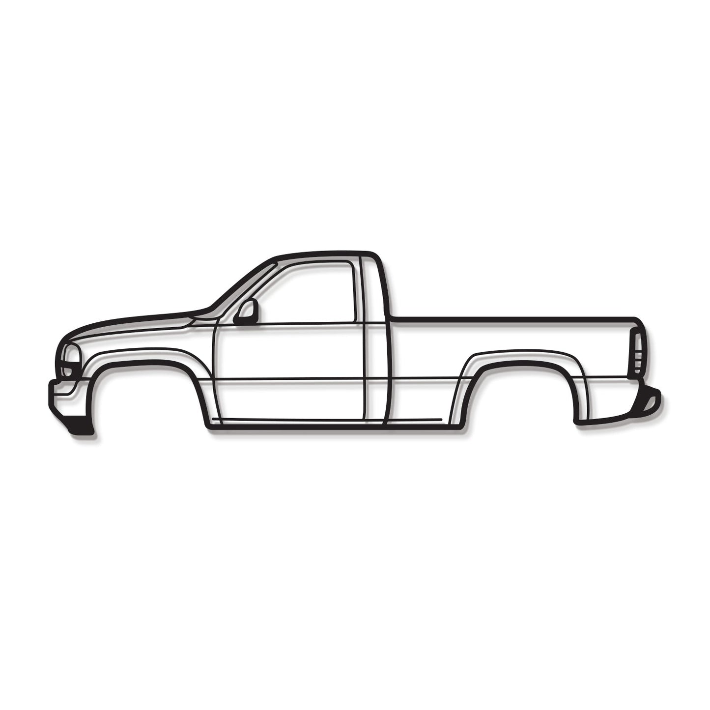 1999 Sierra 1500 2nd Gen Metal Car Wall Art