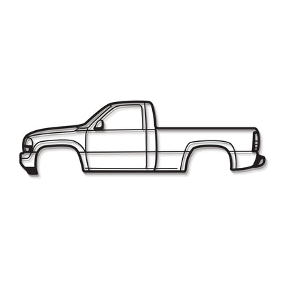 1999 Sierra 1500 2nd Gen Metal Car Wall Art