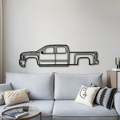2008 Silverado 2500 HD Metal Car Wall Art