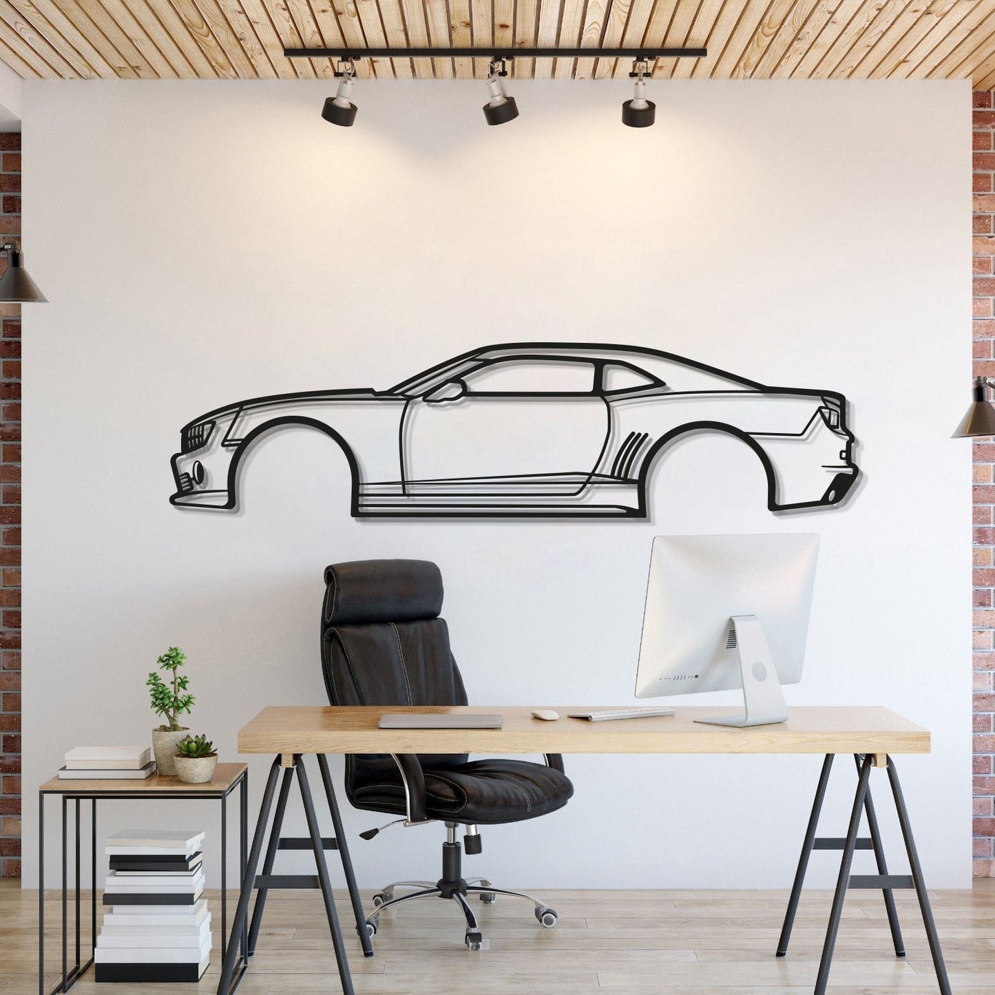 2010 Camaro Metal Car Wall Art