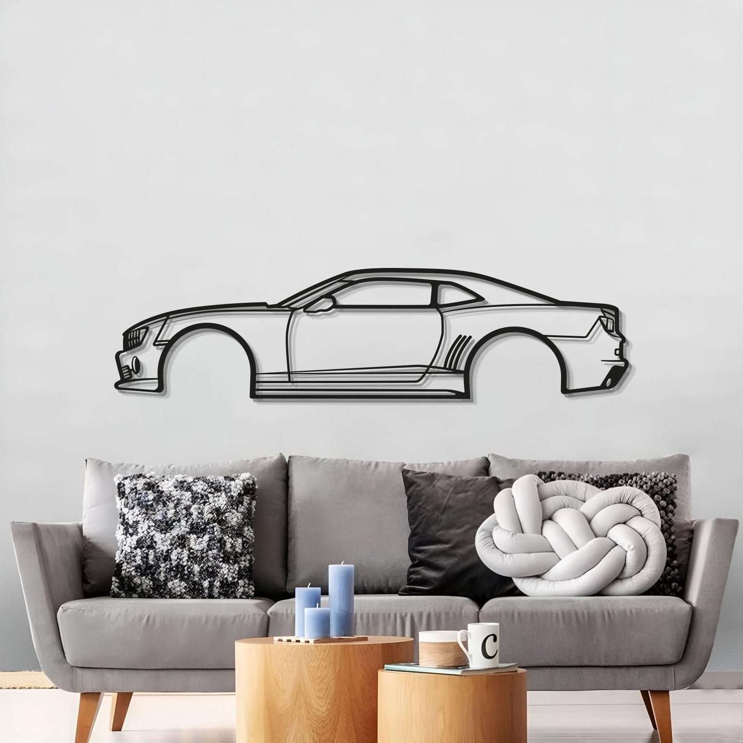 2010 Camaro Metal Car Wall Art