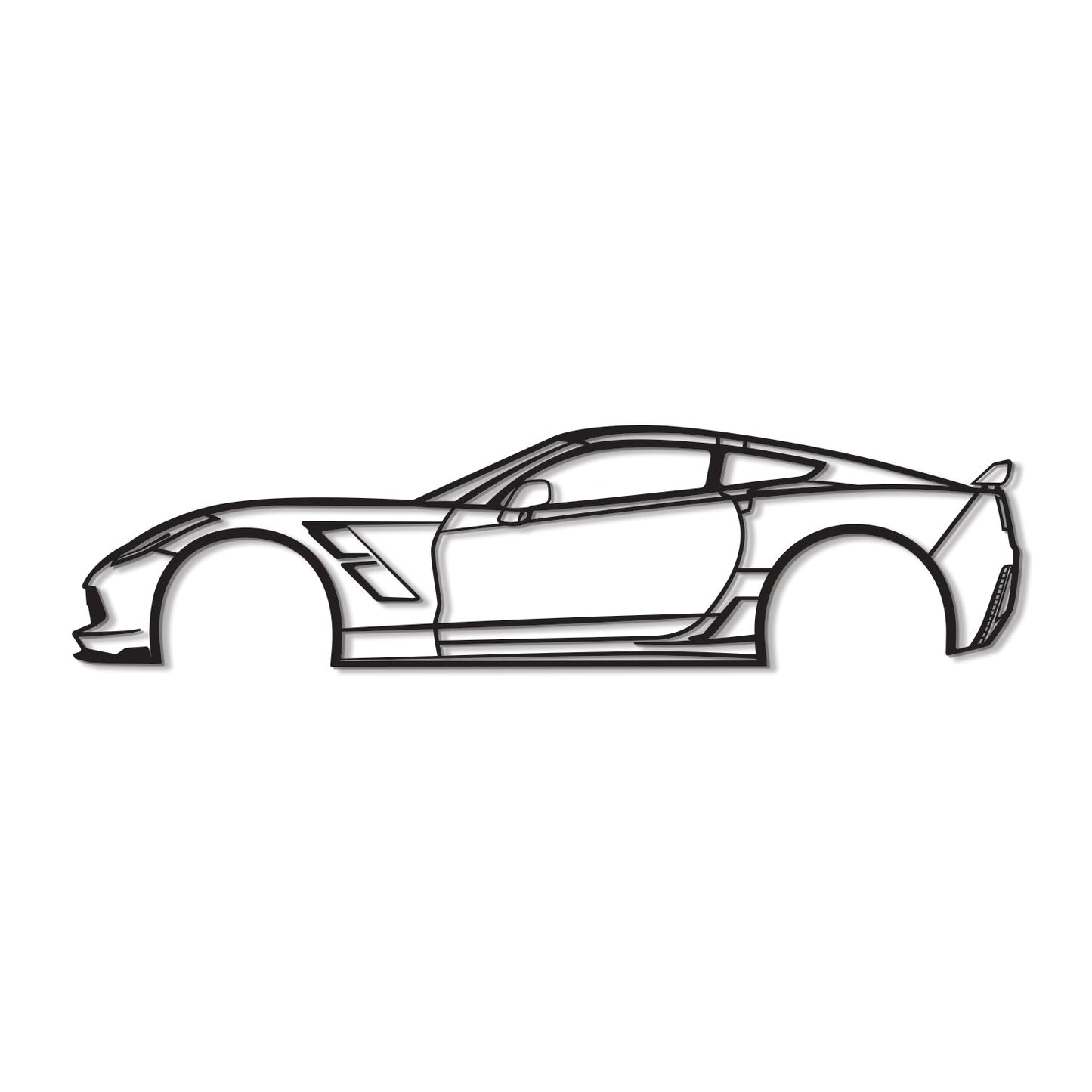 2015 Corvette Z51 Metal Car Wall Art