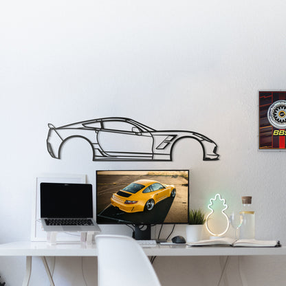 2015 Corvette Z51 Metal Car Wall Art