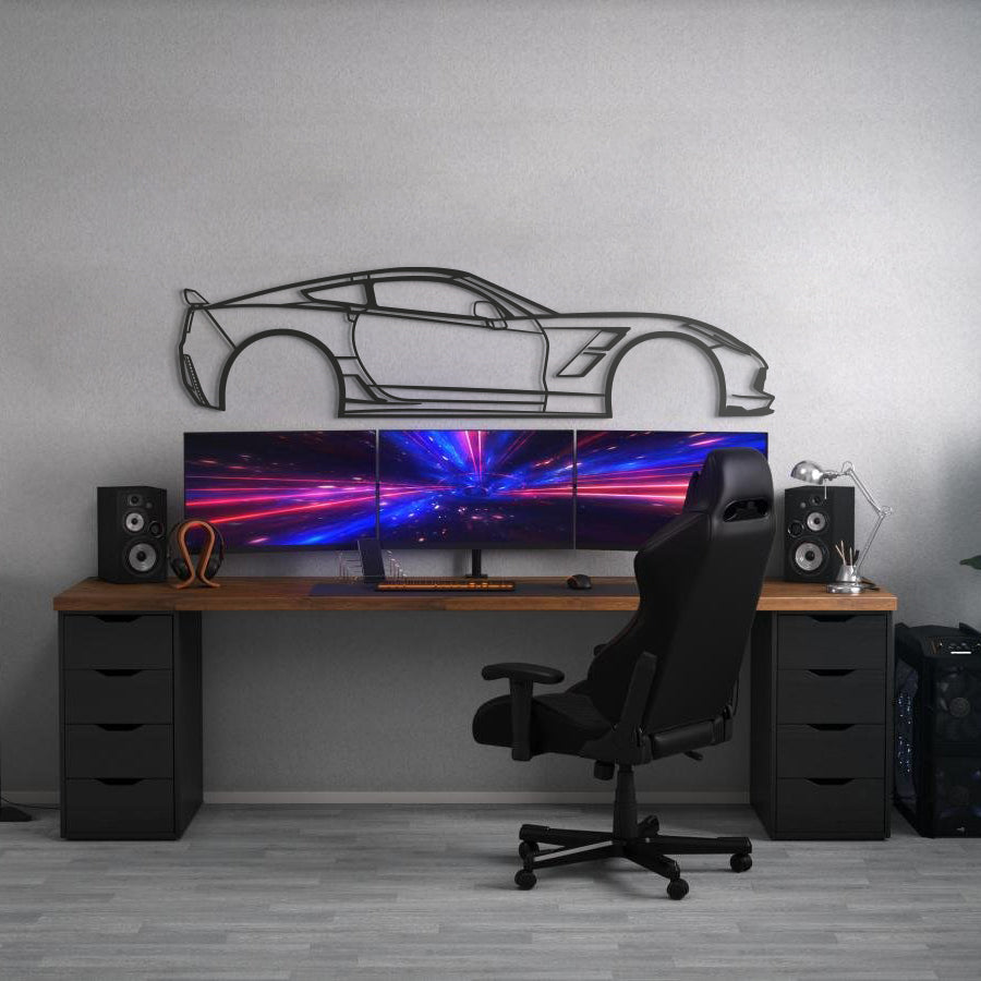 2015 Corvette Z51 Metal Car Wall Art