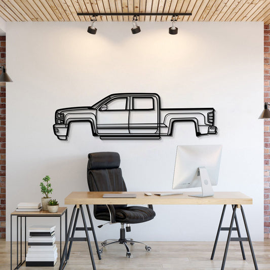 2015 Silverado 1500 Metal Car Wall Art