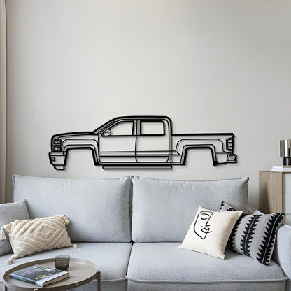 2015 Silverado 1500 Metal Car Wall Art