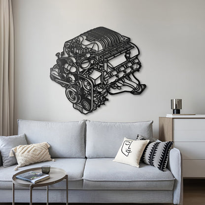 2018 Challenger HEMI Metal Engine Block Wall Art